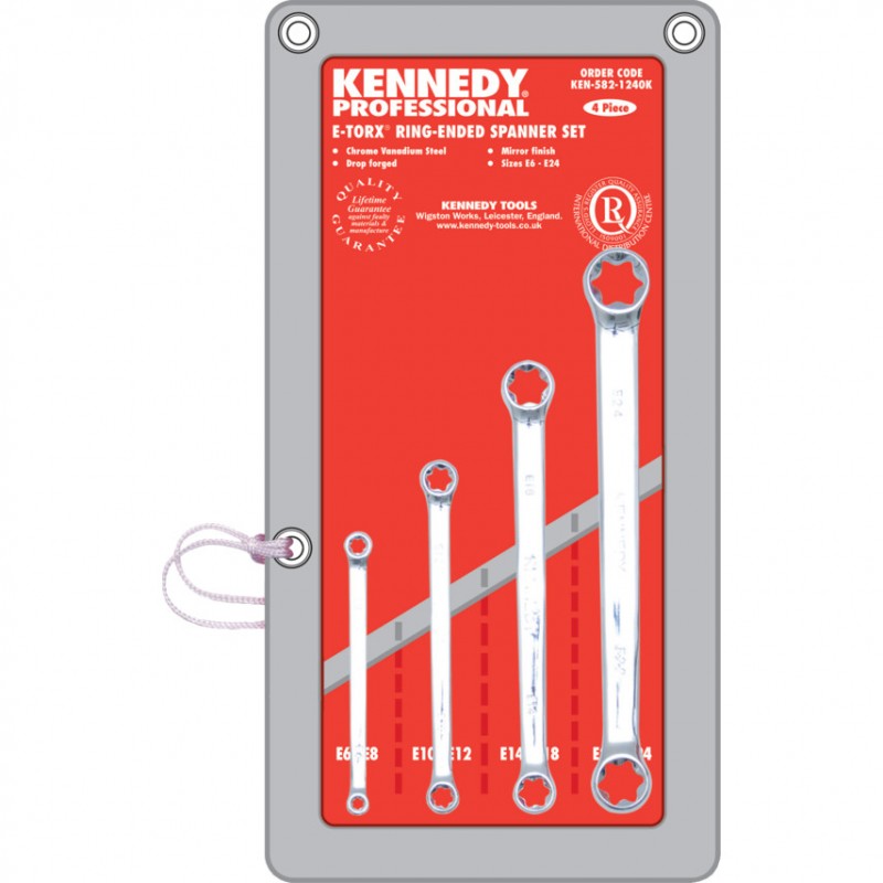 Kennedy-Pro.E6 - E24 TORX RING SPANNER SET 4PC