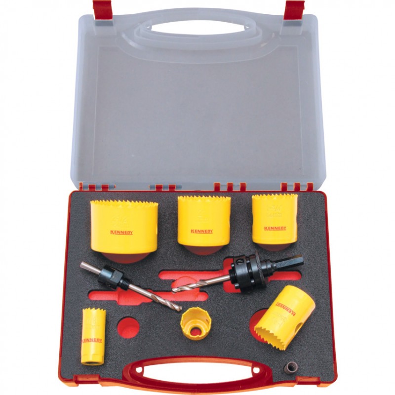 Kennedy.PROFESSIONAL HOLESAW KIT IN PLASTIC CASE