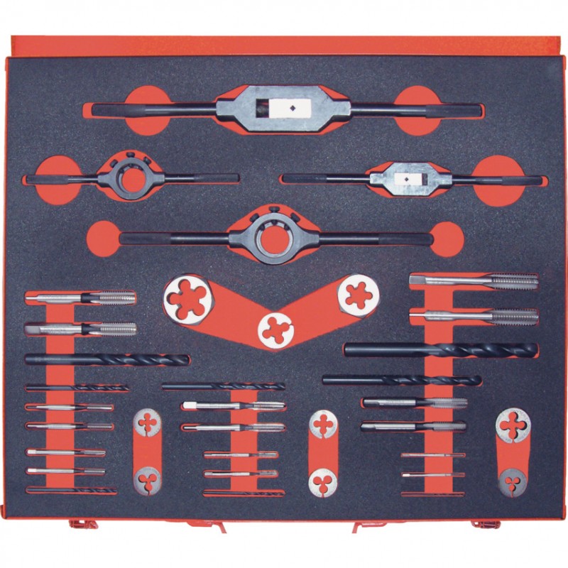 Sherwood.M2-M16 37-PCE HSS THREADING SET IN CASE