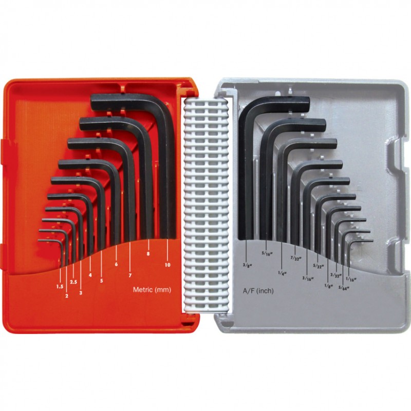 Kennedy.COMBINATION SHORT ARM MM/AF HEX KEY SET (20-PCE)