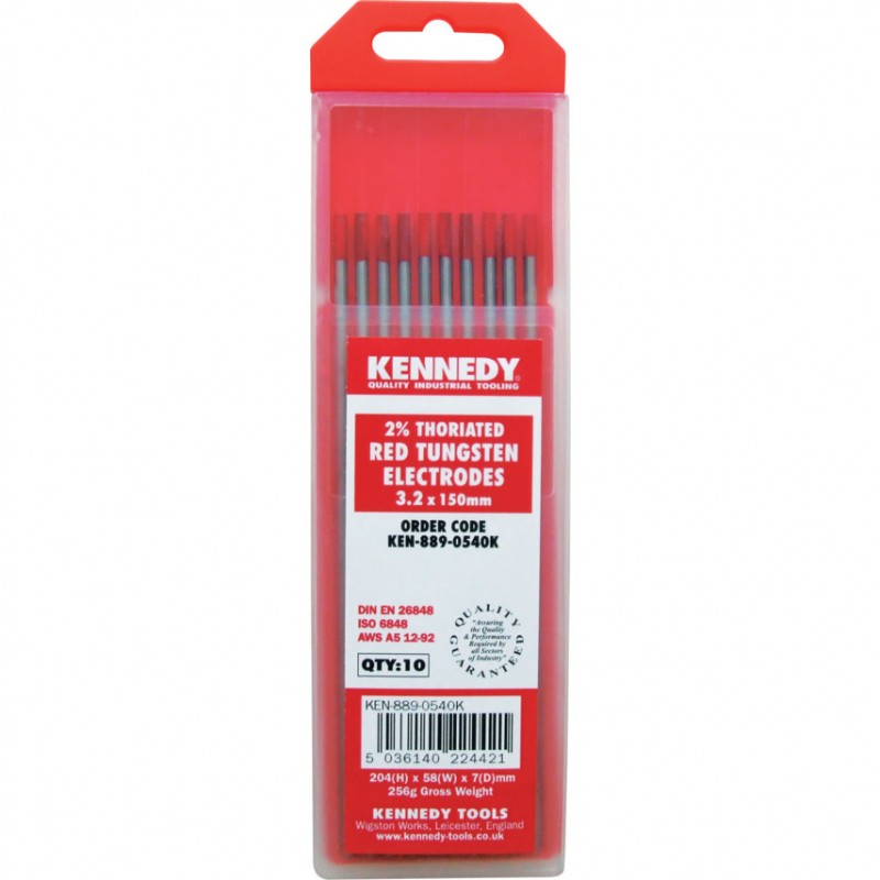 Kennedy. 2% THORIATED RED TUNGSTEN ELECTRODE