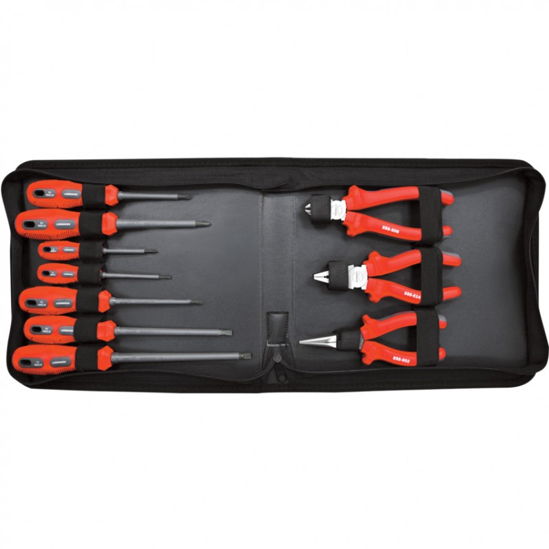 Kennedy.INSULATED SCREWDRIVER & P LIER SET 10-PCE