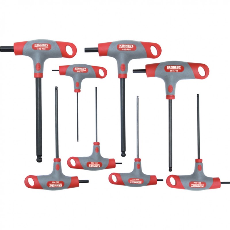 Kennedy.2.0-10.0mm T-HANDLED HEXAGON BALL DRIVER SET (8PC)